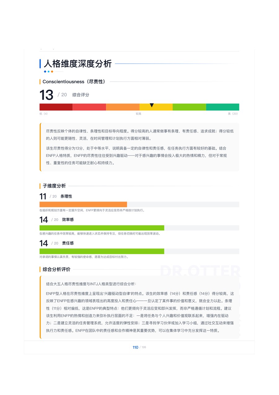 报告第114页职业倾向示意