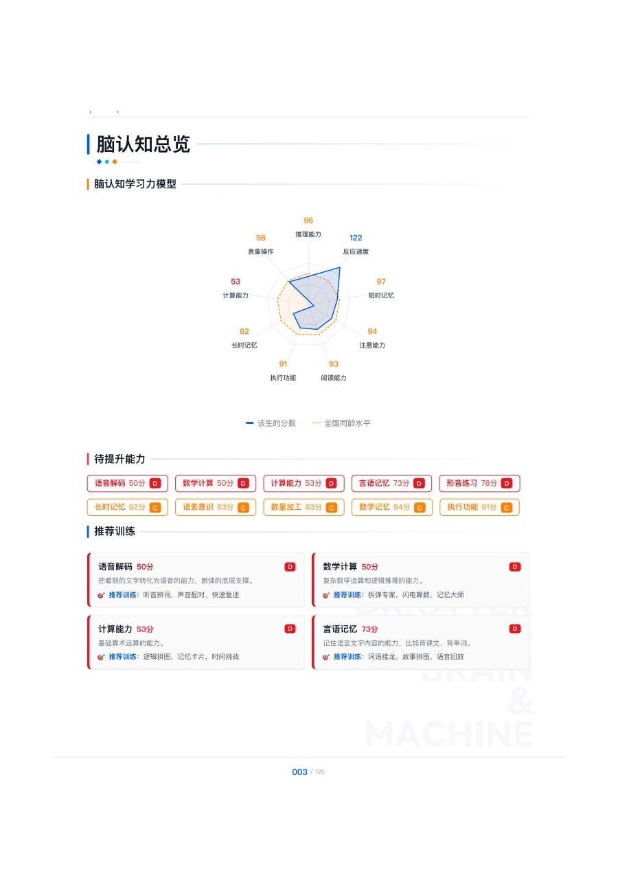 报告雷达图示意
